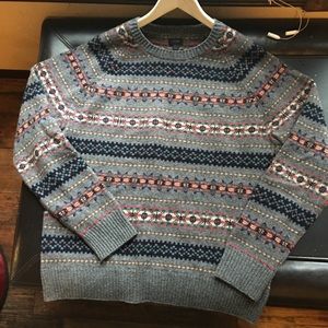 J Crew men’s lambs wool sweater.